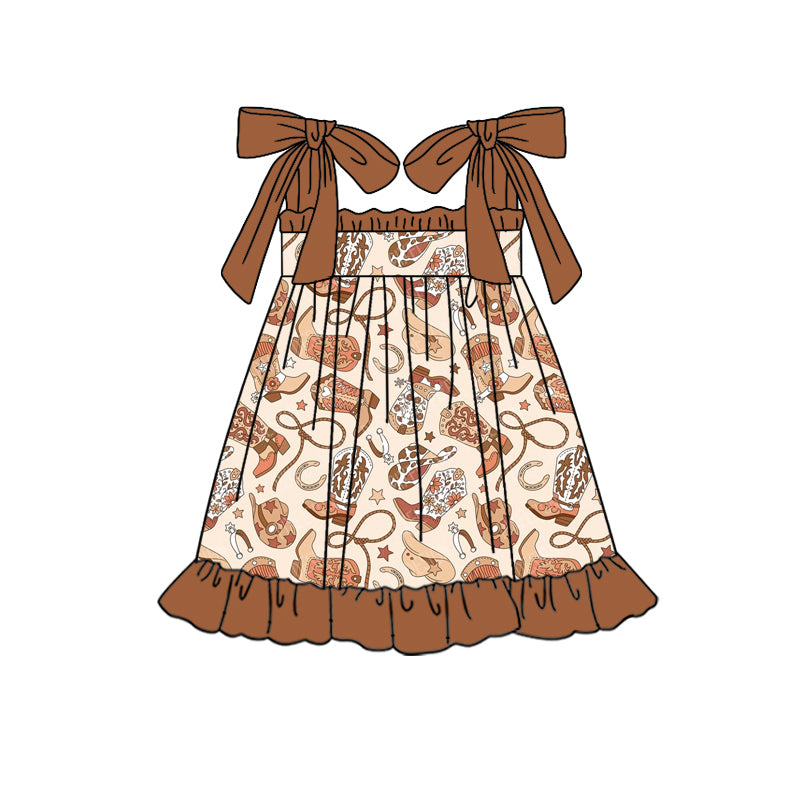 pre -order brown boots cowgirls dress GSD2002