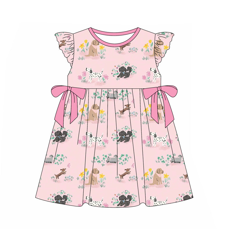 pre -order pink animals farm style girls dress GSD2005