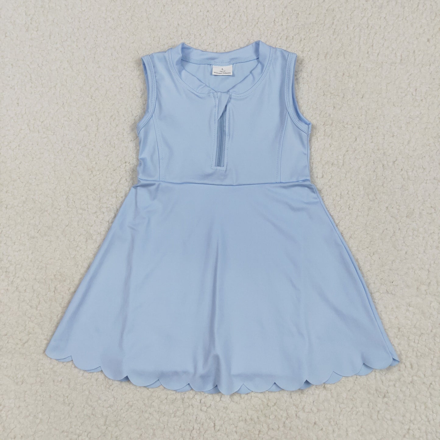 blue ZIP-up sleeveless girl yoga set