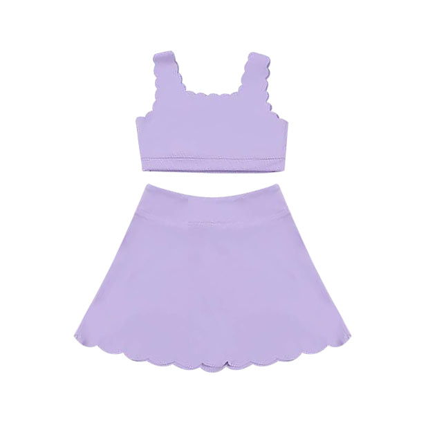 pre -order purple print Sleeveless yoga girls set GSD2095