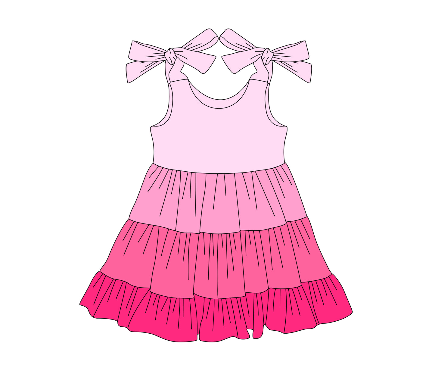 pre -order pink print girl dress GSD2184