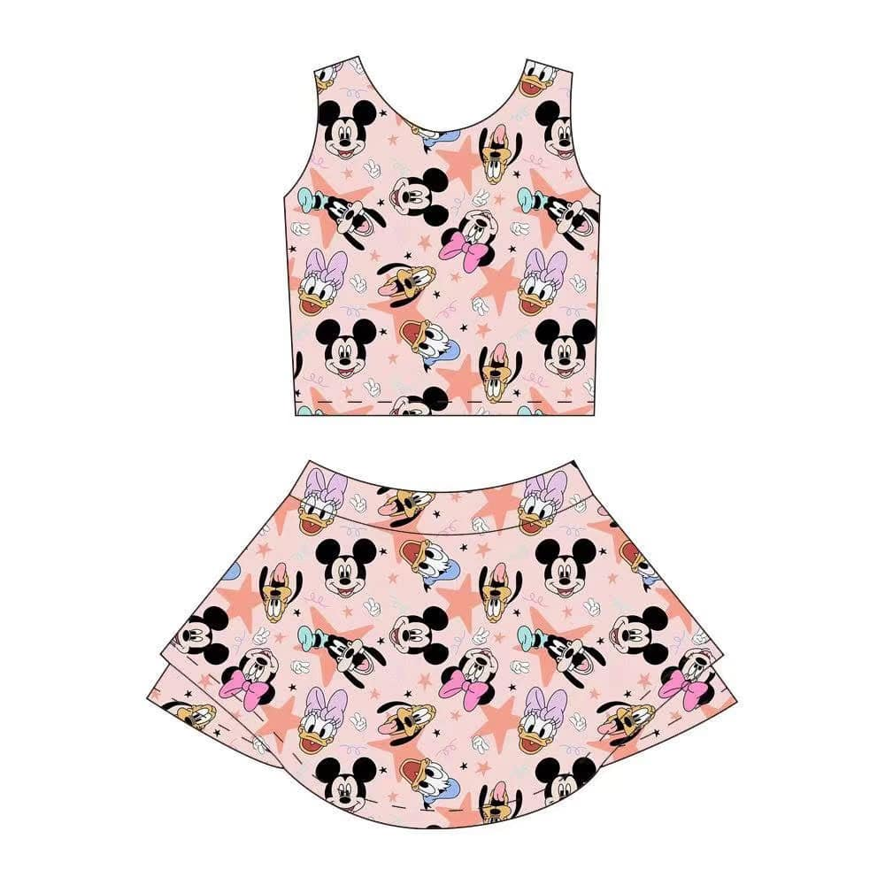 pre -order colorful cartoon print girl dress GSD2332