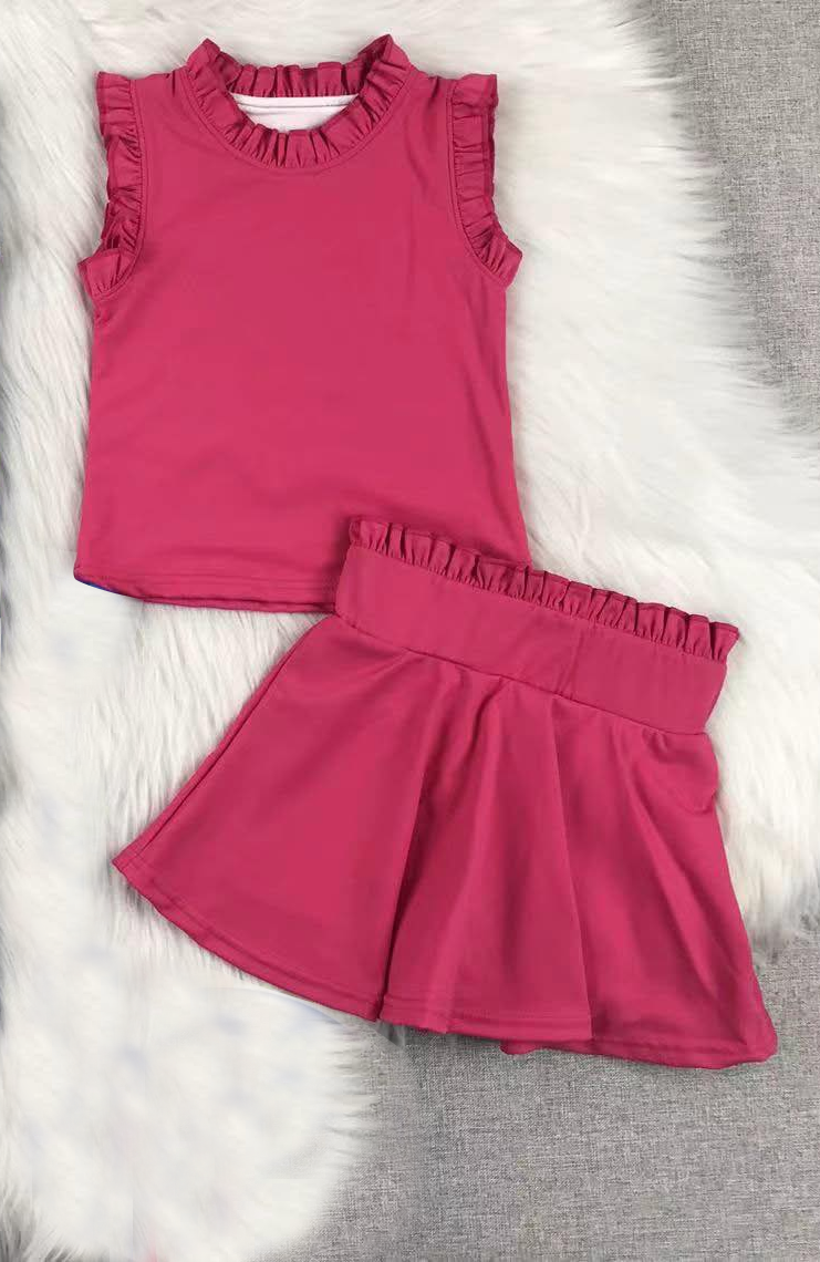 pre -order hot pink yoga girl dress GSD2390