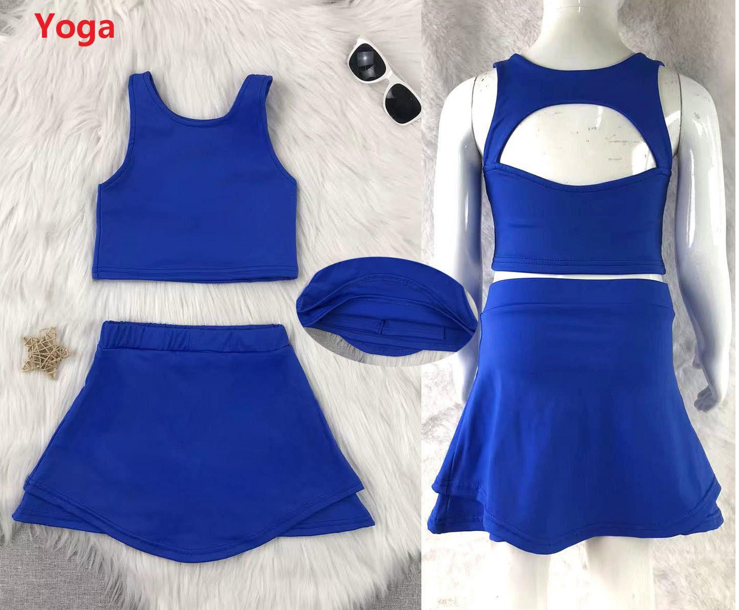 pre -order navy yoga girl dress GSD2392