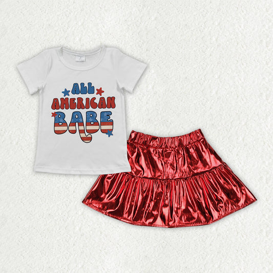 pre -order colored letter print girl set GSD2446
