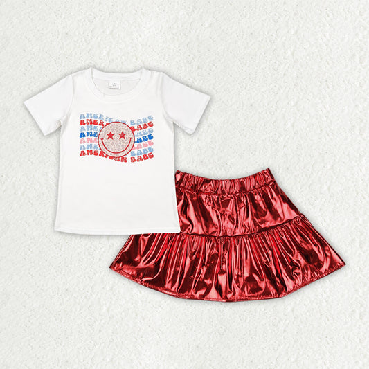 pre -order smile flag print girl set GSD2447