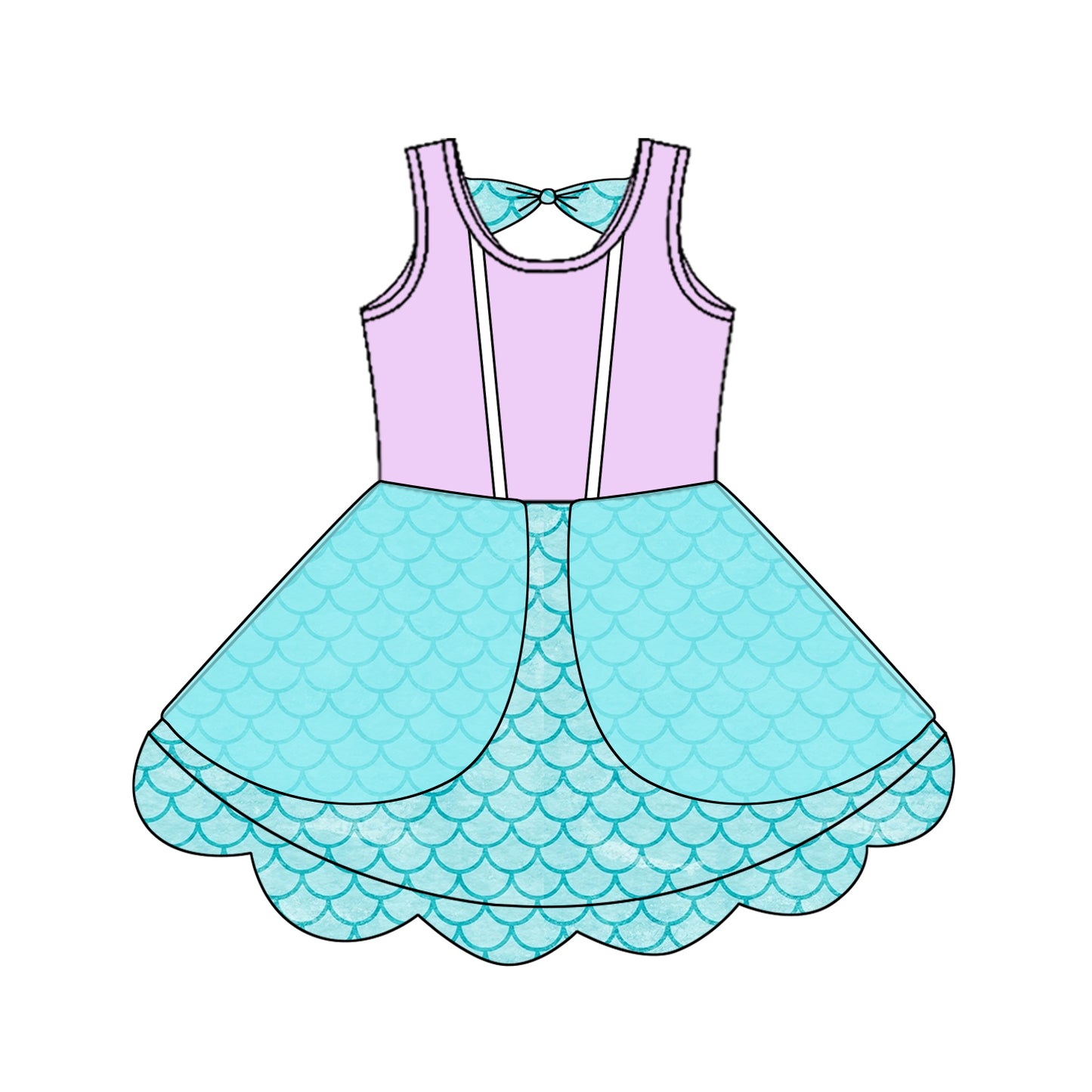 pre -order cartoon print girl dress GSD2516