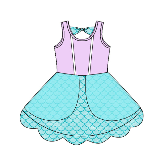 pre -order cartoon print girl dress GSD2516