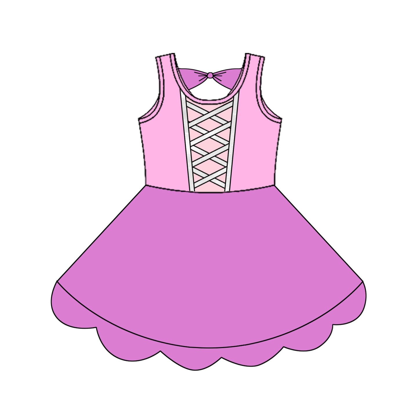 pre -order cartoon print girl dress GSD2518