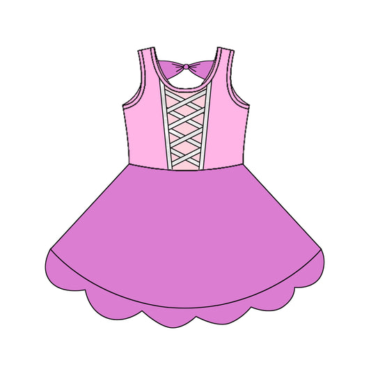 pre -order cartoon print girl dress GSD2518