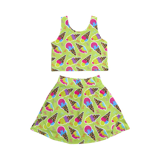 Athletic Green Ice cream Skort Outfits GSD2520