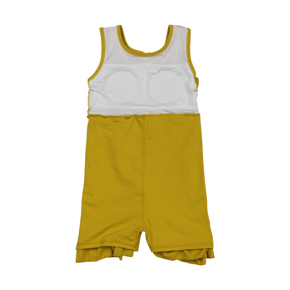 Athletic Mustard Scalloped With Bow Skort Outfits GSD3031