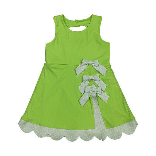 Athletic Green Sleeveless Girls Dress GSD3316
