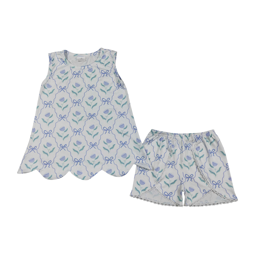 Summer Floral Sleeveless Girls Set GSD3839