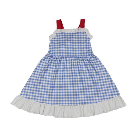 Blue Plaid Girls dress GSD3843