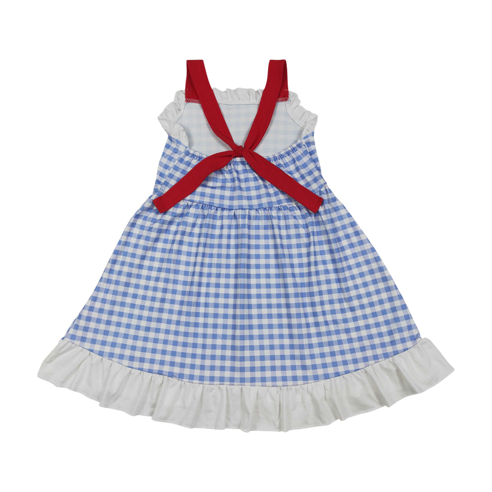 Blue Plaid Girls dress GSD3843