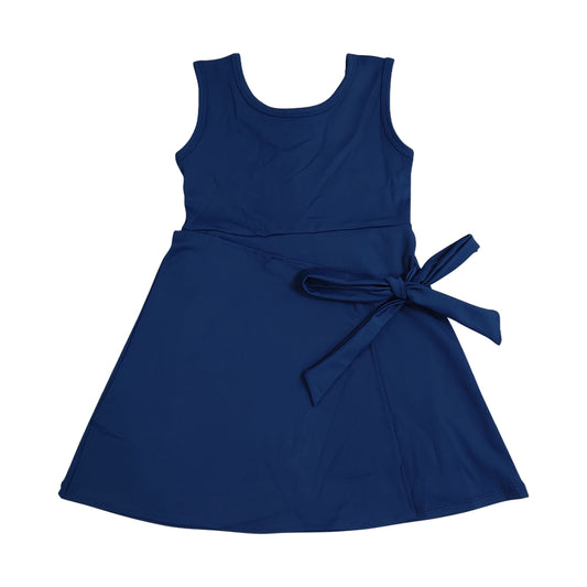 Athletic Navy Ruffle Girls Dress GSD3880