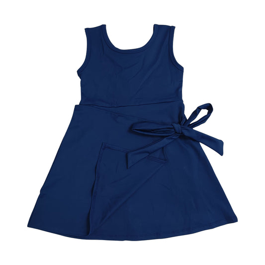 Athletic Navy Ruffle Girls Dress GSD3880