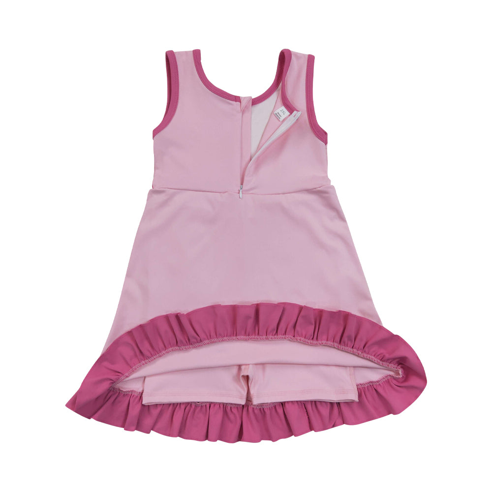 Athletic Pink Ruffle Girls Dress GSD4152
