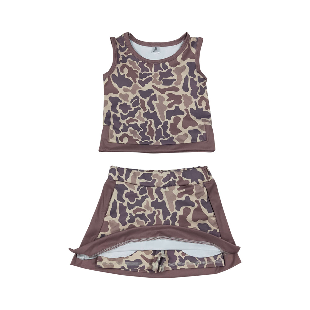 Camouflage sleeveless athletic Set GSD4231