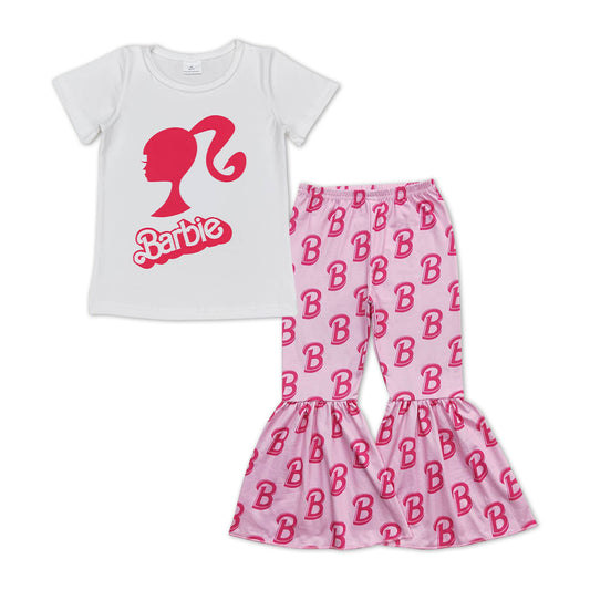 Pink Letter Shirt Pink Letter Girls Set