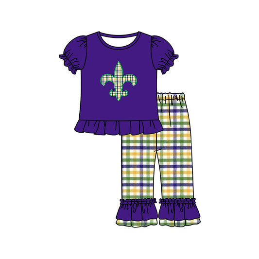 pre -order Purple short sleev Girls set GSPO2093