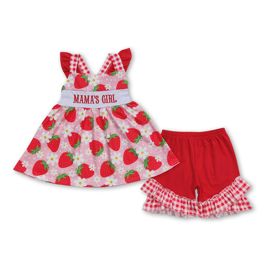 MAMA'S Girls strawberry set Girls Set (us us warehouse)