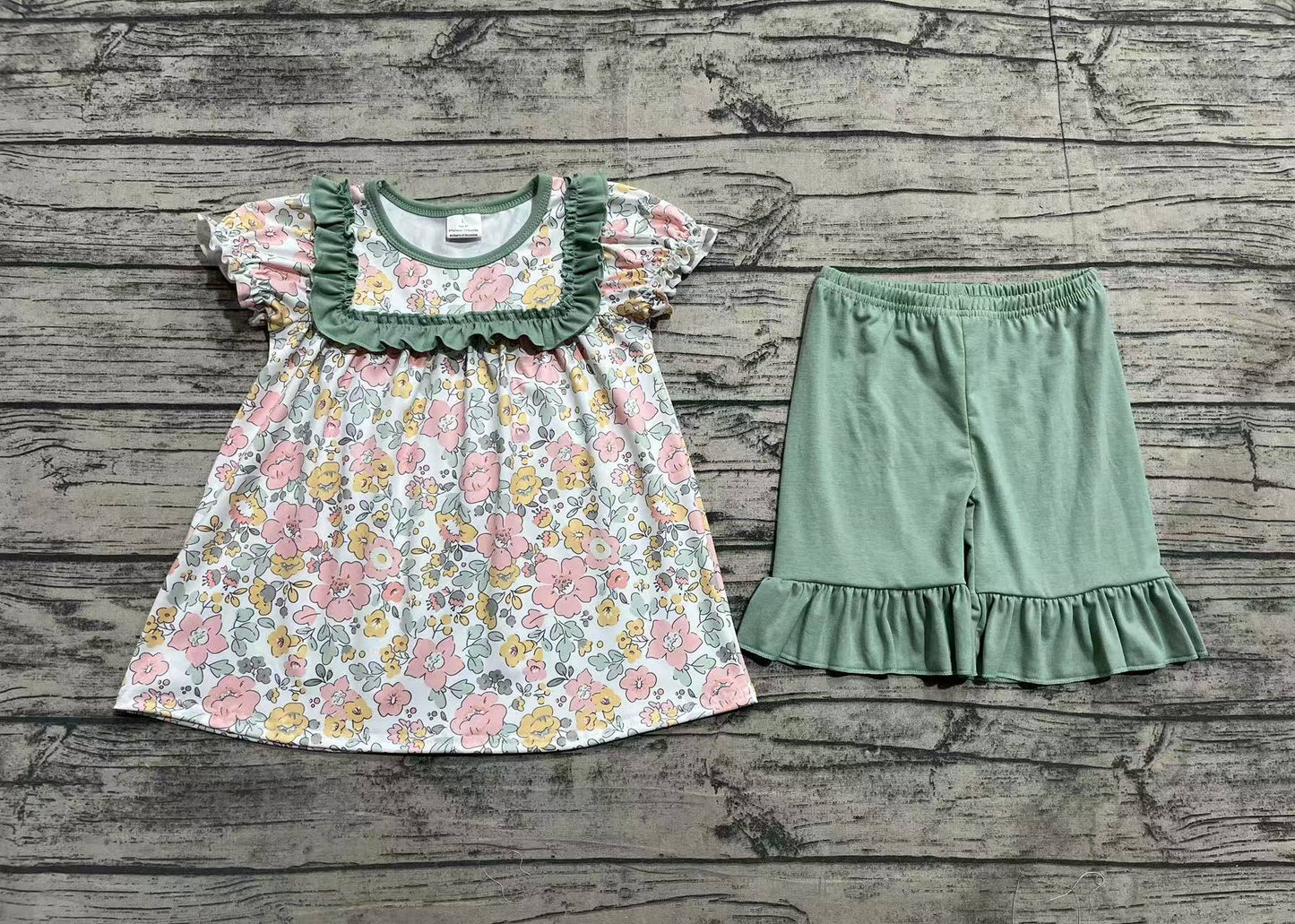 pre -order flowers print Boys set GSSO1607