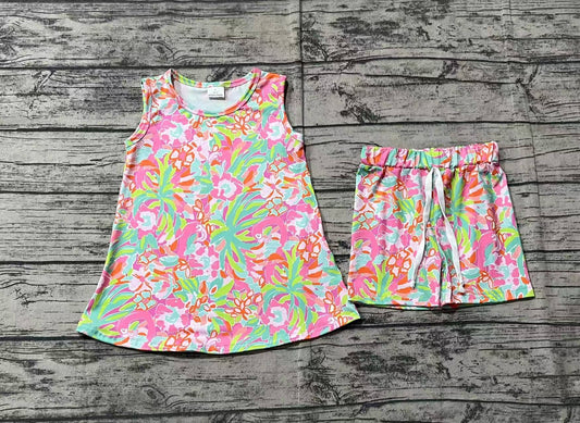 pre -order Pink Flowers pattern short sleeveGSSO1749