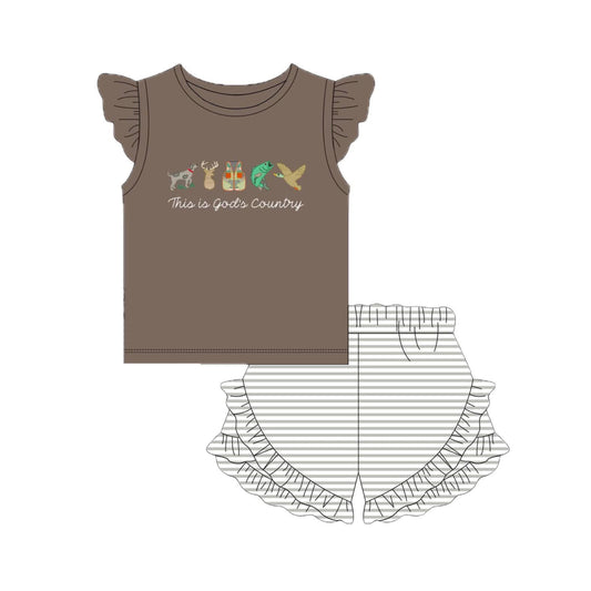 pre -order animals print Sleeveless girl set GSSO2353