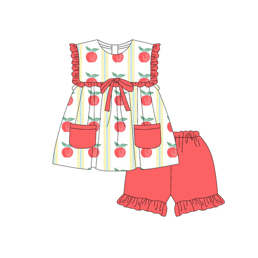pre -order back to school apple print girl setGSSO2467