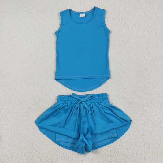 blue yoga girl Sleeveless set GSSO2504