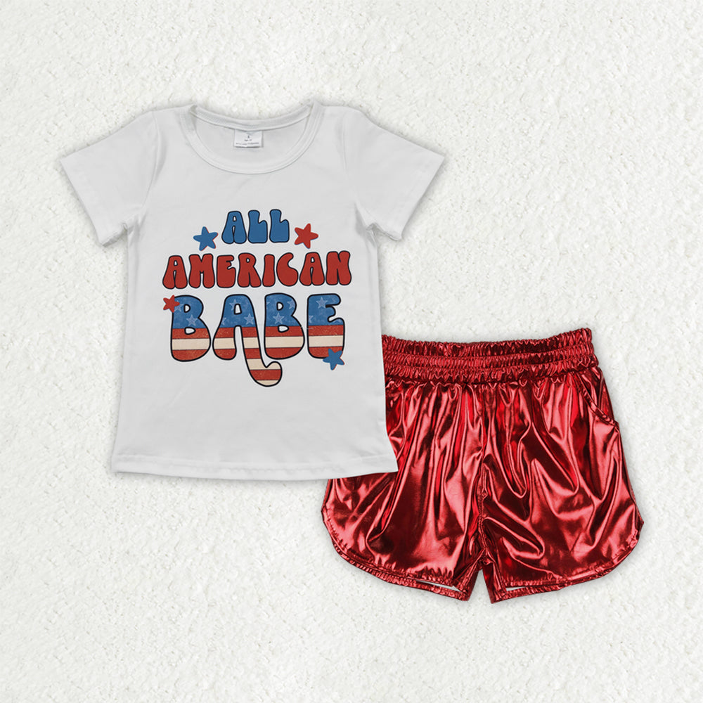 pre -order red blue print girl set GSD2546
