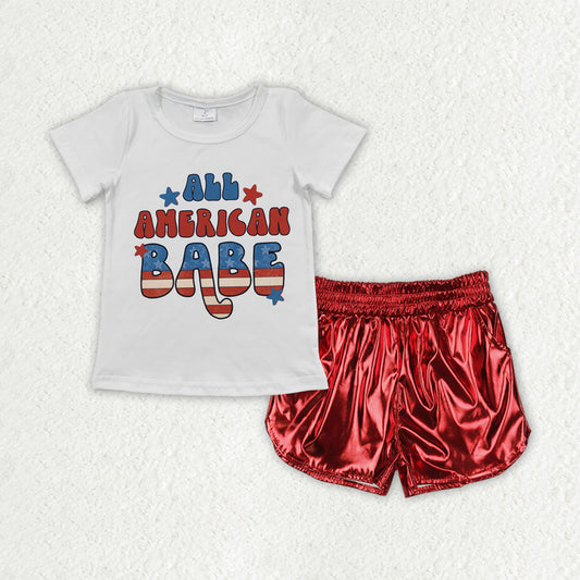 pre -order red blue print girl set GSD2546