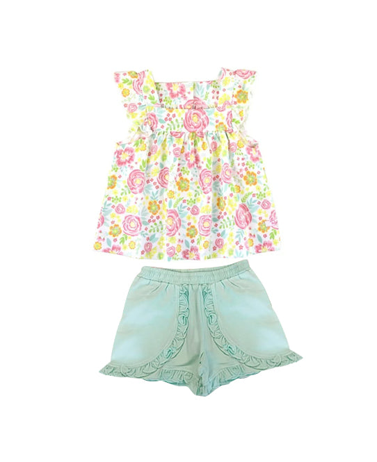 pre -order flowers print girl set GSSO2549
