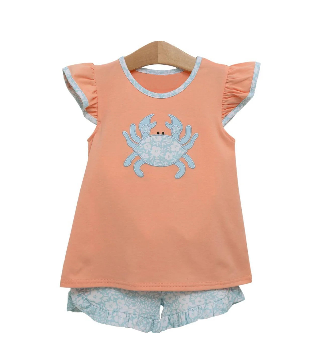 pre -order orange crab embroidery girl set GSSO2555