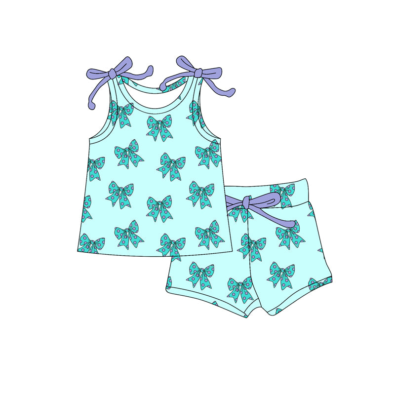 pre -order cyan bows girl set GSSO2598
