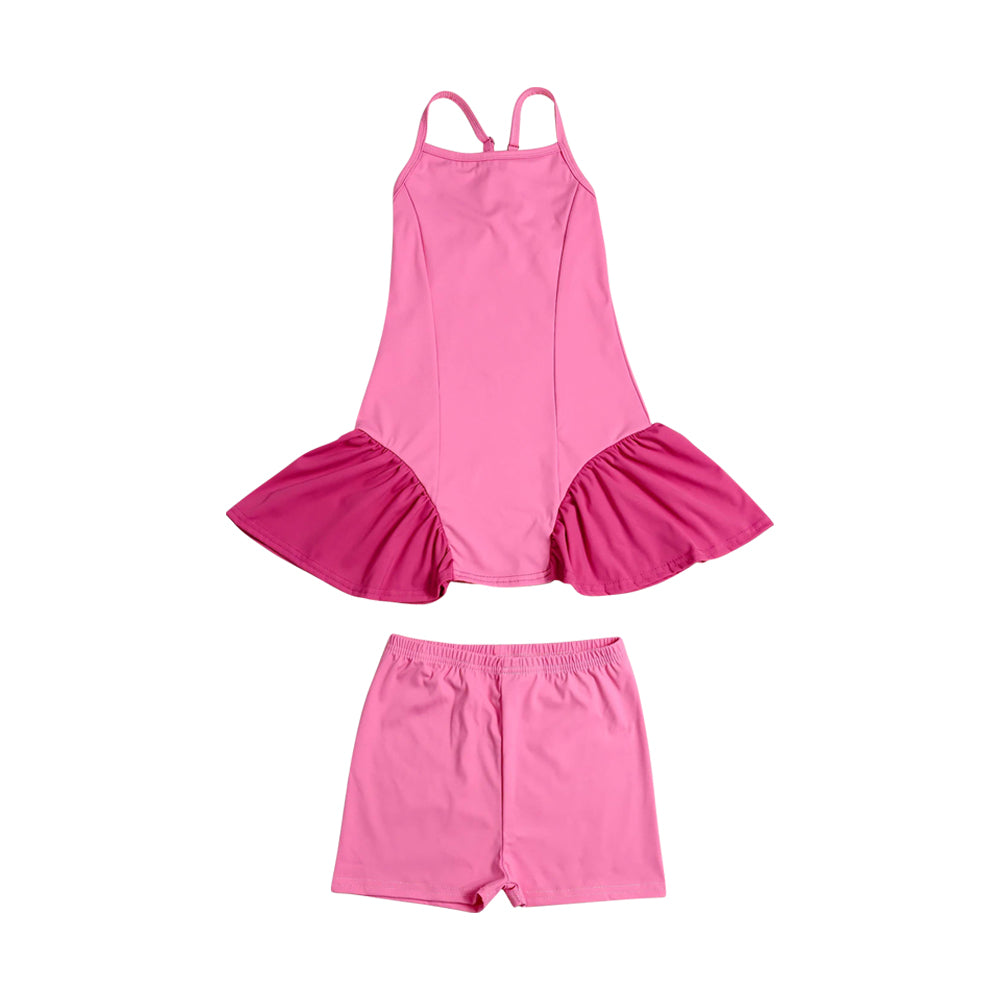 Athletic Pink Dress With Short GSSO3259
