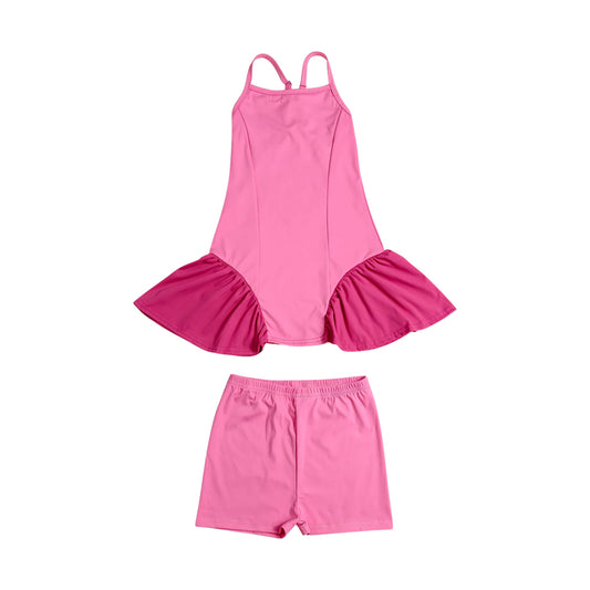 Athletic Pink Dress With Short GSSO3259