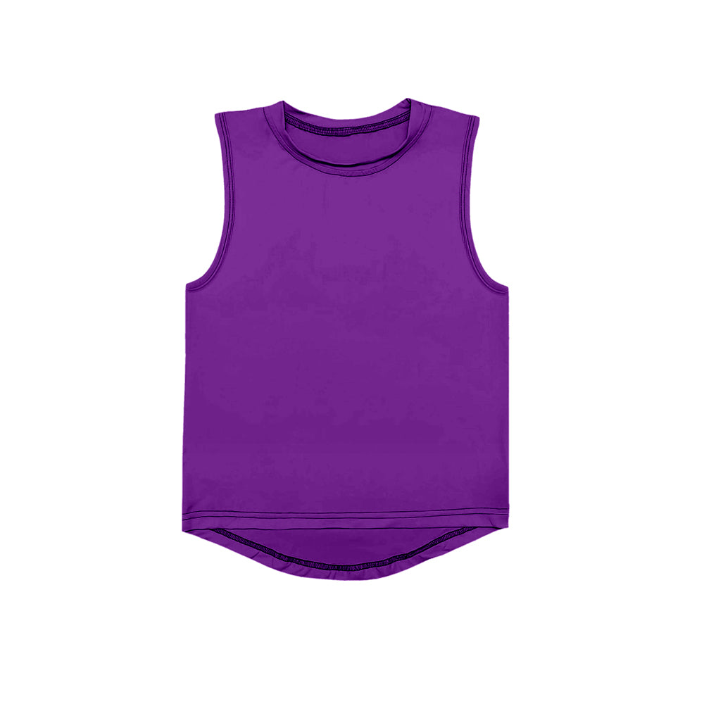 pre -order purple Print Sleeveless yoga vest GT0996