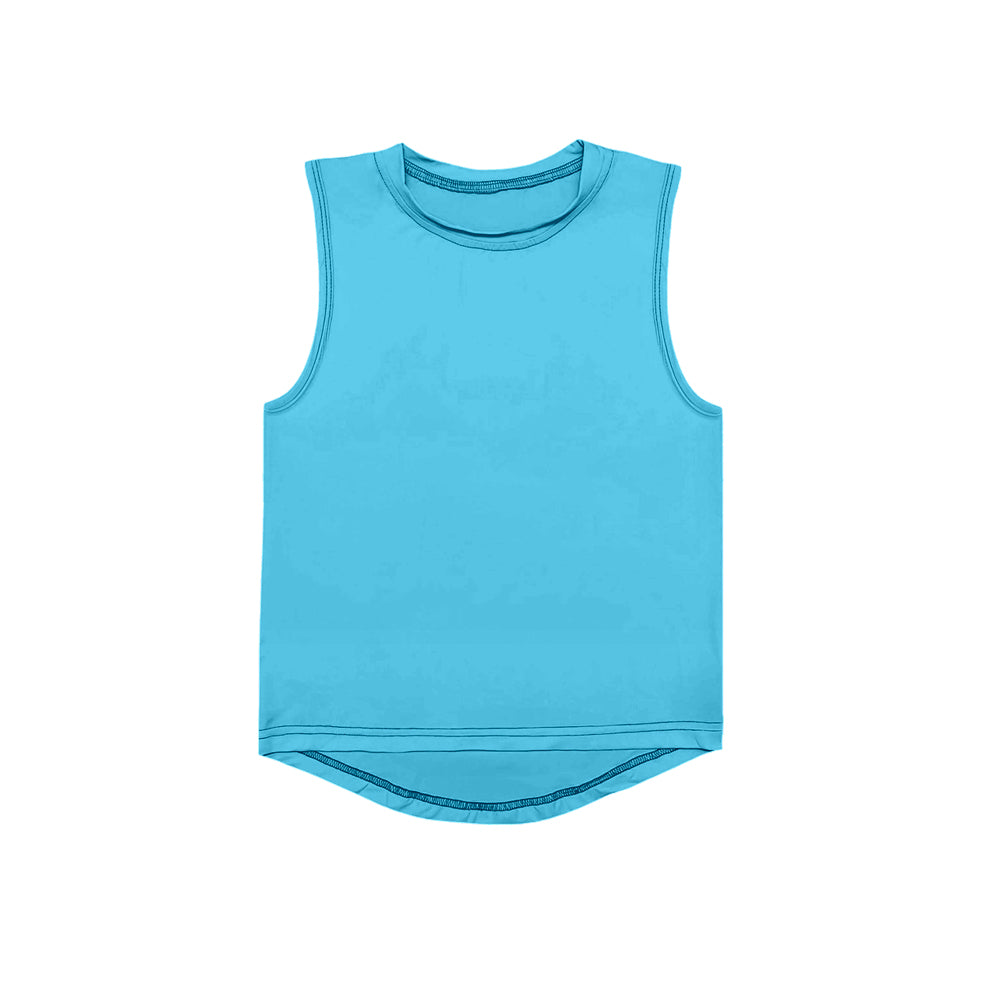 pre -order blue Print Sleeveless yoga vest GT1000