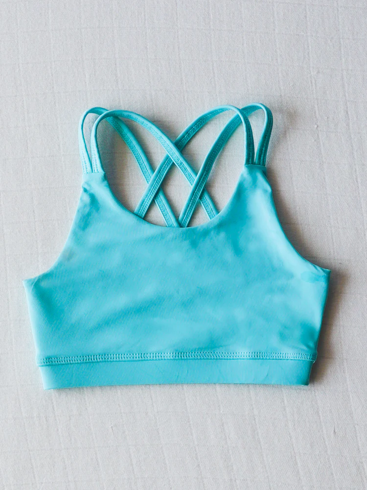 pre -order sky blue Print Sleeveless yoga clothes GT1008