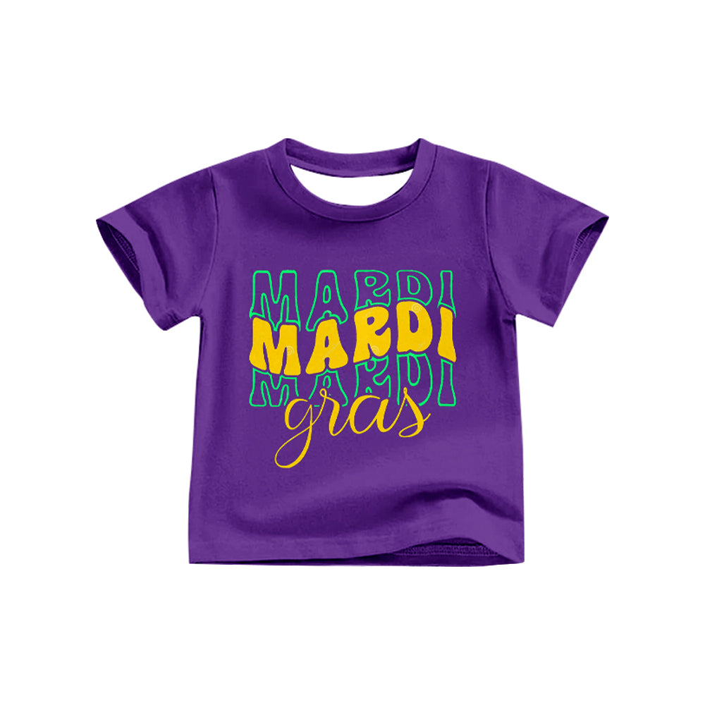 pre -order purple letter Cartoon Kids shirt GT1253