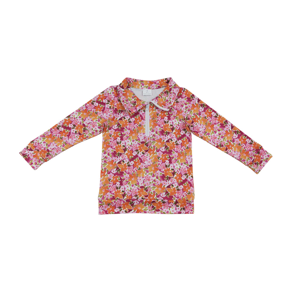 flowers Print Long Sleeve Pullover GT1652