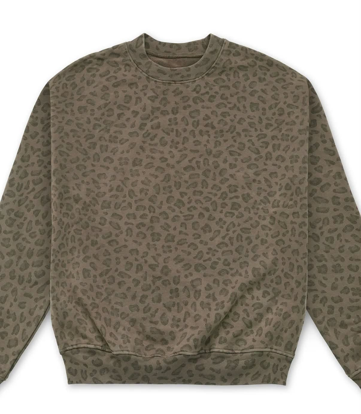 Preorder MOQ 5 pcs Each Style Leopard Gray Brown Pullover Mommy and Me Matching Clothes