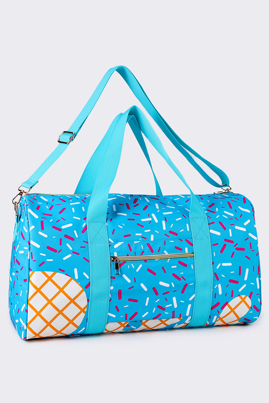 BA0304 Blue baseball ice cream the duffle bag ( us warehouse)