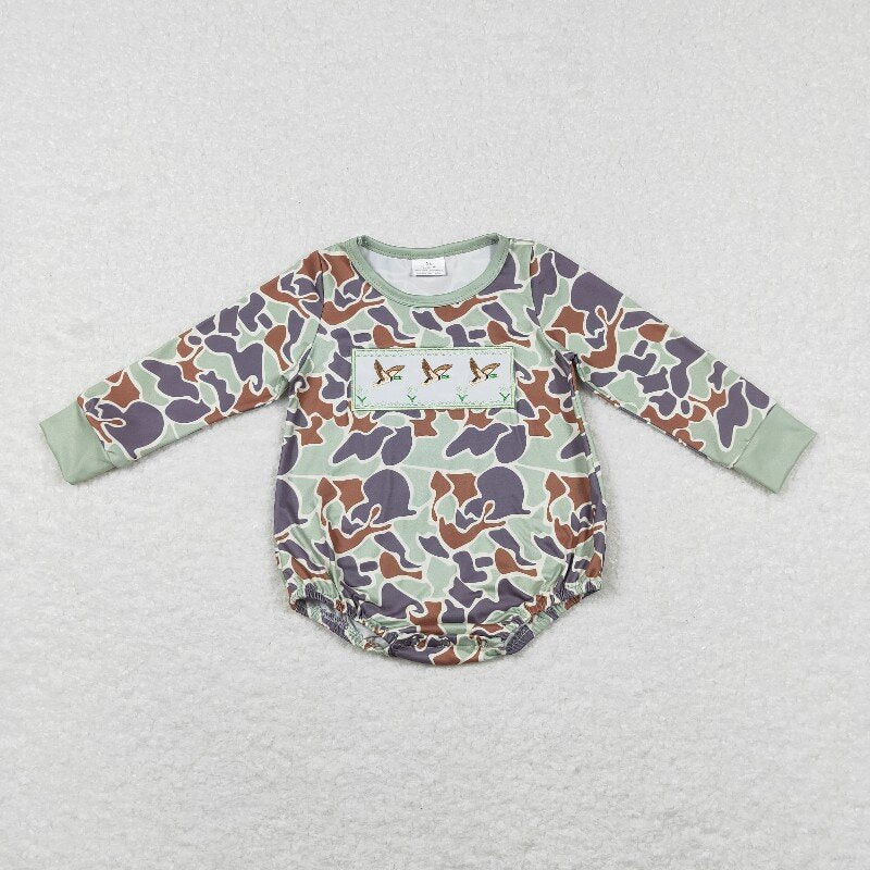 LR0286 camo duck long sleeve Romper (usa warehouse)