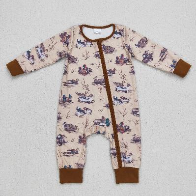 LR0667 duck boy Romper (usa warehouse)