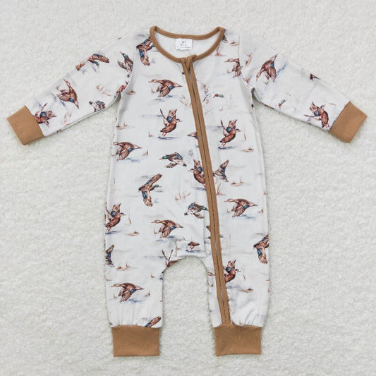 LR0816 duck hunting boy Romper (usa warehouse)