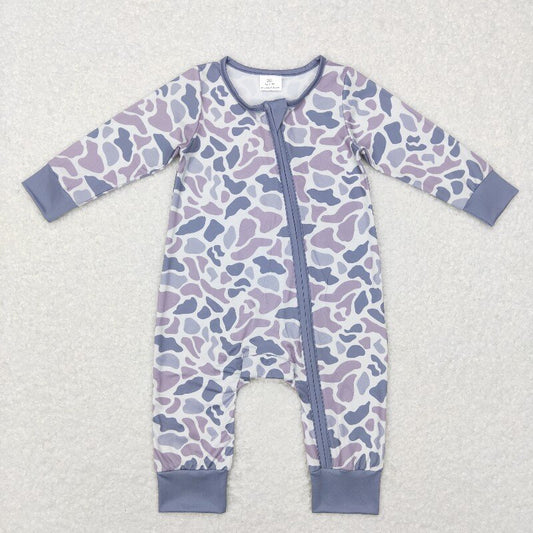 LR0819 grey camo boy Romper (usa warehouse)